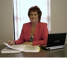 Sharon at desk