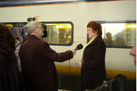 Sharon Bowles MEP at the re-launch of Eurostar’s direct service between Ashford and Brussels