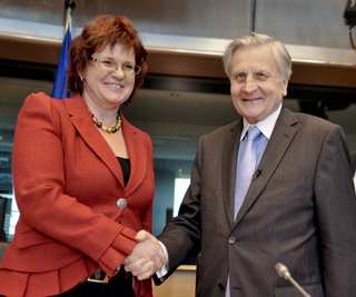 Sharon meeting with Jean-Claude Trichet