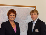 Sharon meets with constituent Jake Topp