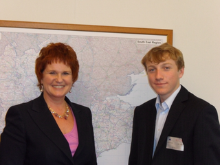 Sharon meets with constituent Jake Topp